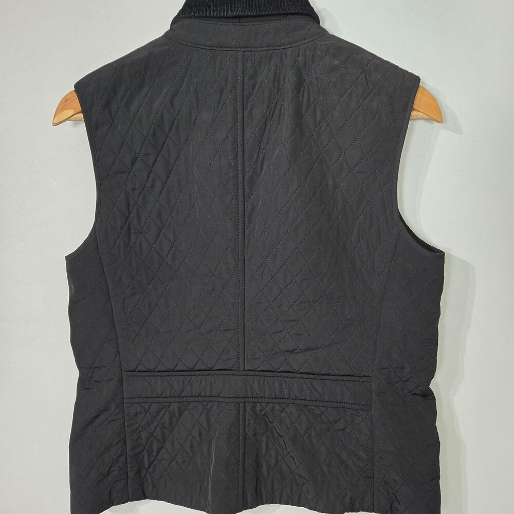 Talbots Quilted Vest Women Small Petite Corduroy Collar Button Up Layering - Picture 5 of 10